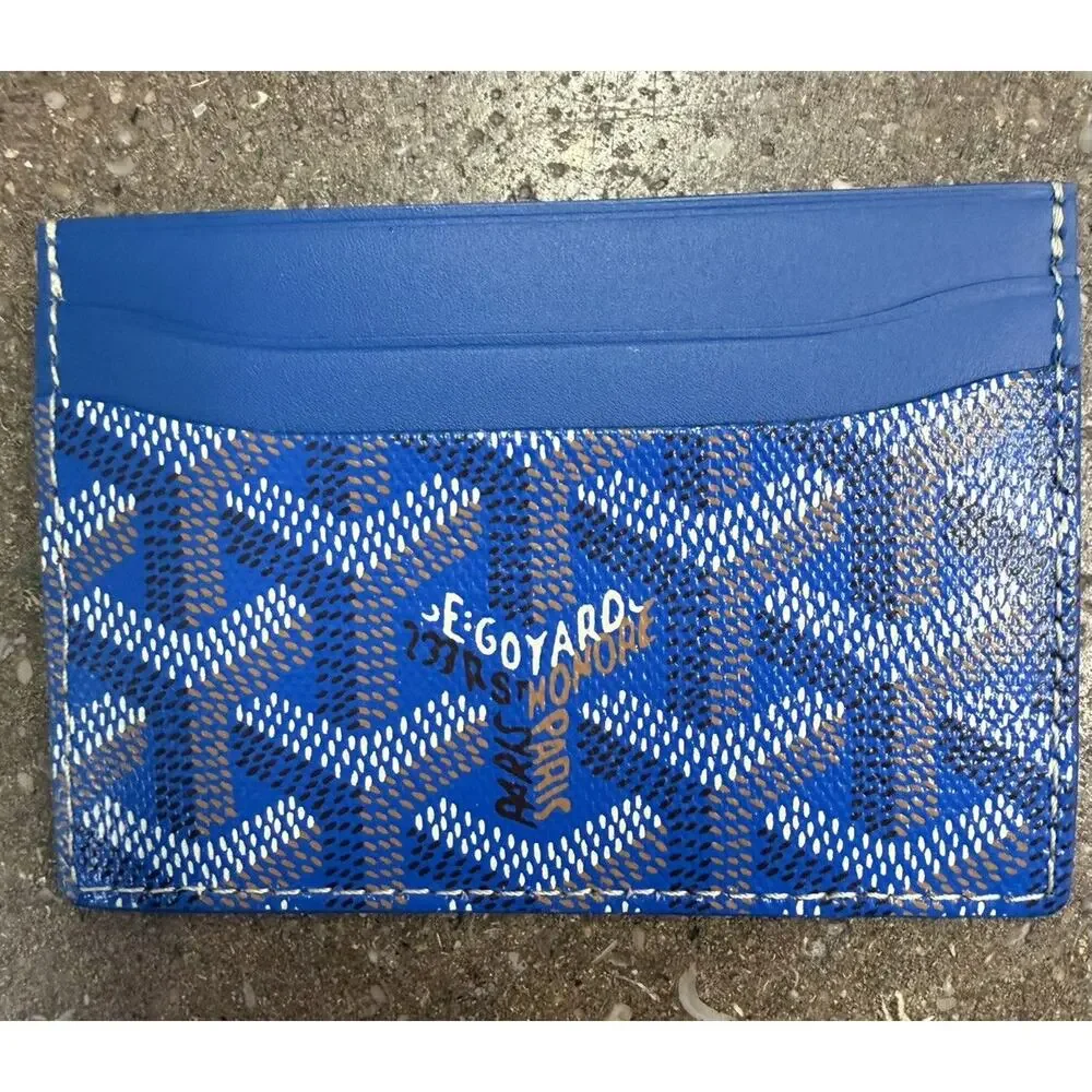 Goyard Blue Saint-Sulpice Card Holder